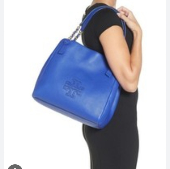 Tory Burch Vibrant Blue Tote - Picture 1 of 11